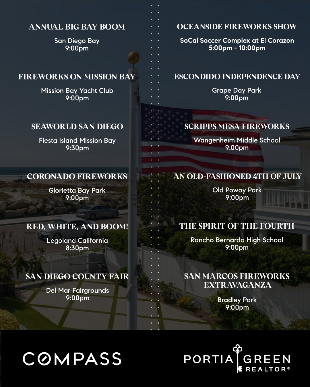 north county san diego fourth of july beach fireworks near the coast portia green realtor compass