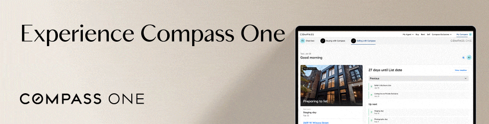 Compass One dashboard providing a centralized real estate experience for Buyers and Sellers in San Diego.