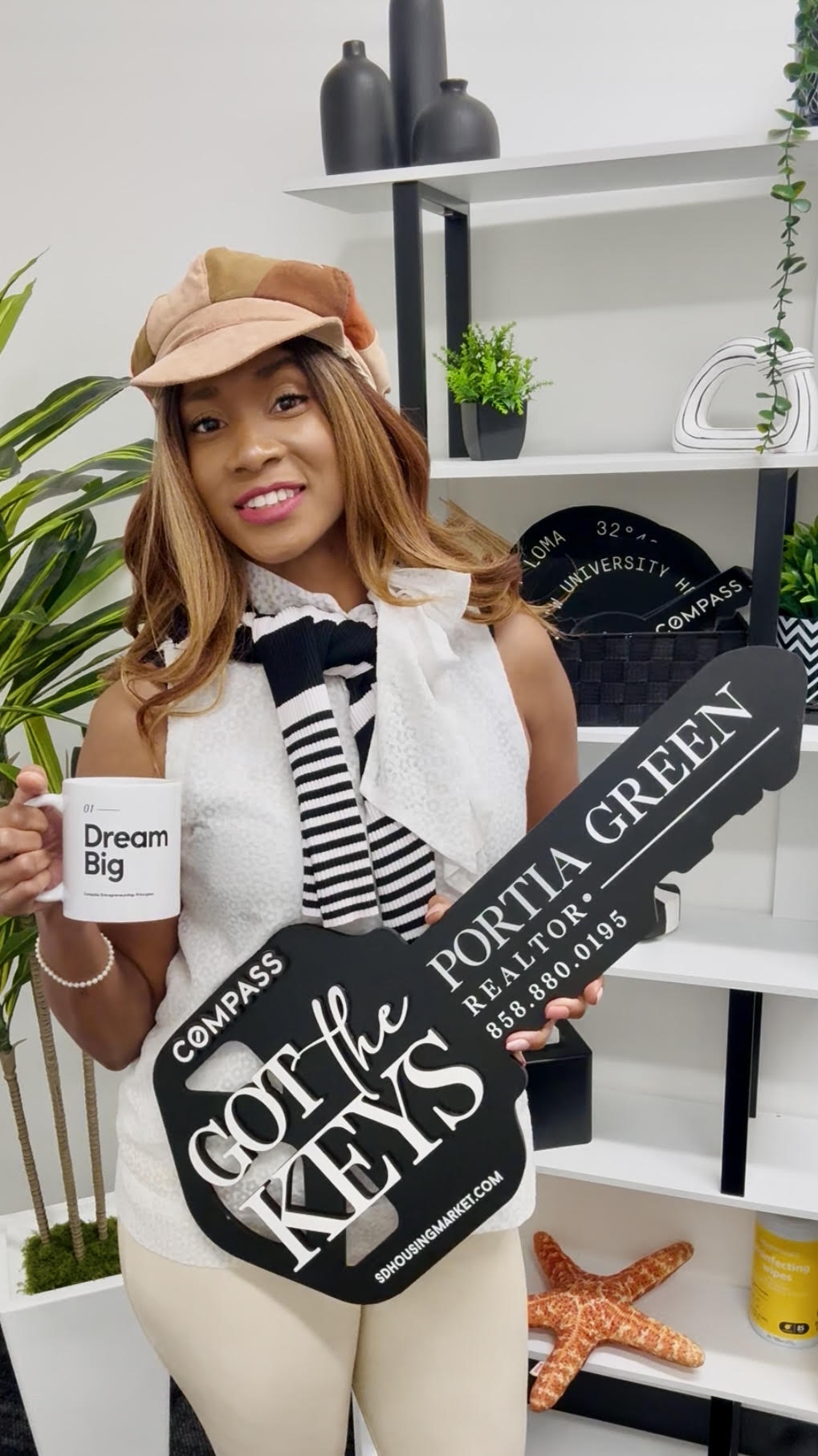 real estate agent swag cep mug dream big key sign portia green realtor compass san diego mission valley spirit day sdhousingmarketdotcom